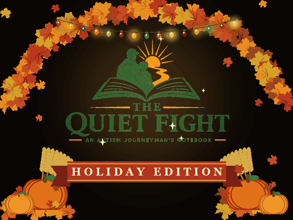 The Quiet Fight, Holiday Edition, with fall leaves, pumpkins, and string lights